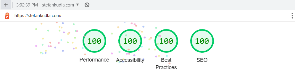 Home page Lighthouse scores