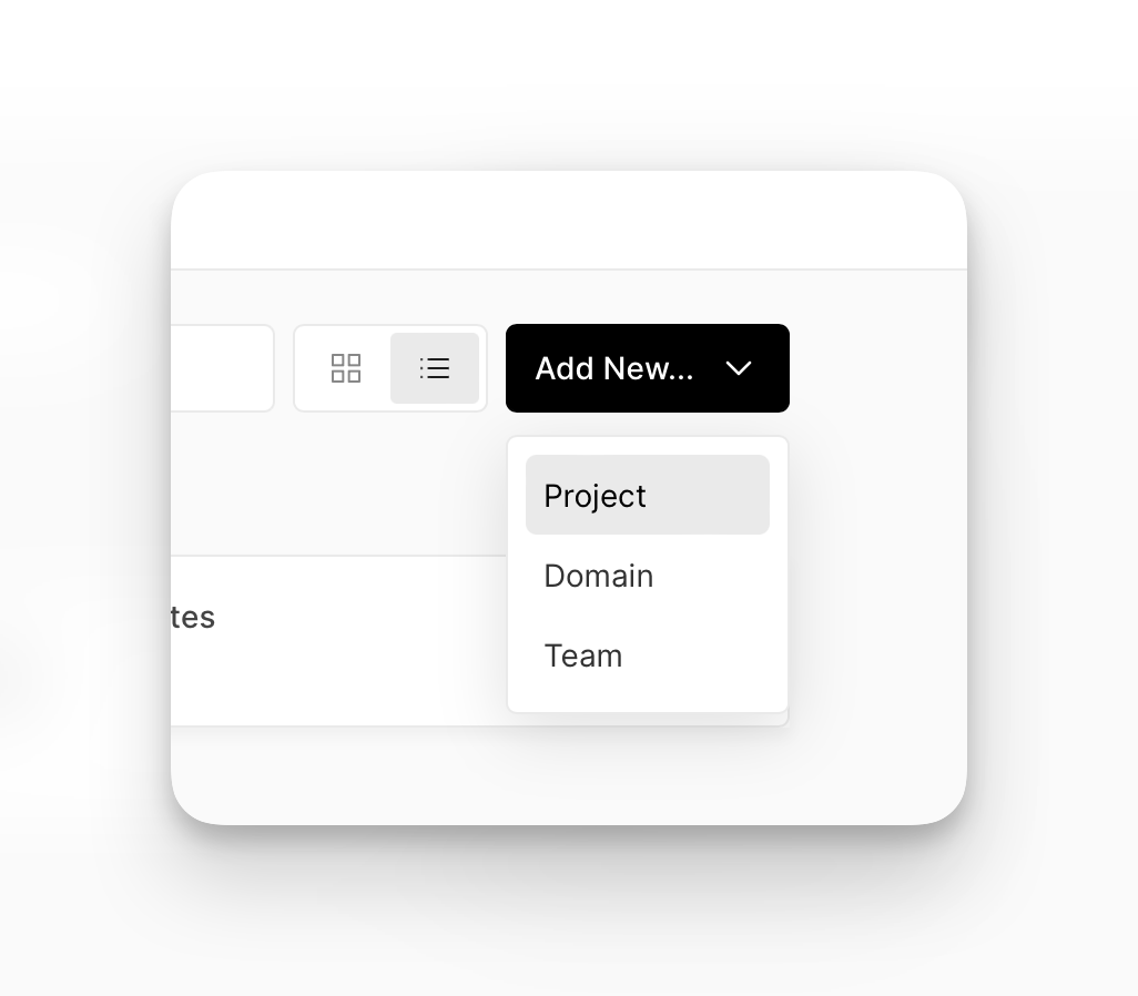 Adding a project in the Vercel dashboard